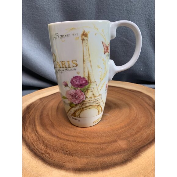 Paris Eiffel Tower 17 Oz. Floral Mug by Cypress Home - Picture 12 of 12